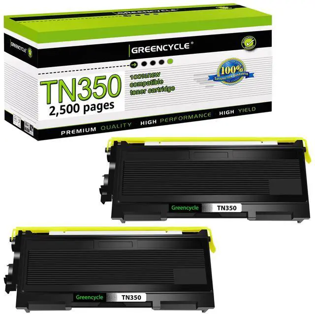 Main image of greencycle TN350 TN-350 Toner Cartridge Replacement Compatible with Brother DCP-7010 DCP-7020 DCP-7025 HL-2040 DCP-7020 MFC-7820n Intellifax 2820 2850 2920 MFC-7820n MFC-7420 MFC-7820D (2 Pack)
