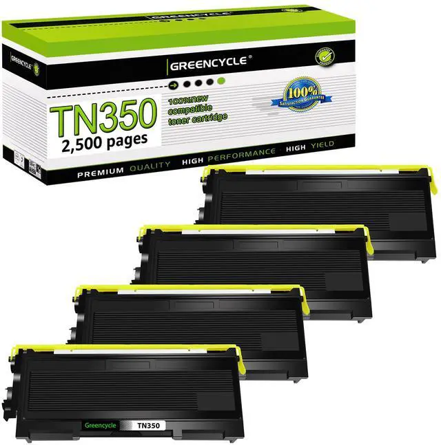 Main image of greencycle TN350 TN-350 Toner Cartridge Replacement Compatible with Brother DCP-7010 DCP-7020 DCP-7025 HL-2040 DCP-7020 MFC-7820n Intellifax 2820 2850 2920 MFC-7820n MFC-7420 MFC-7820D (4 Pack)