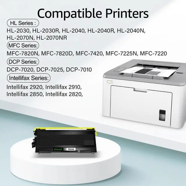 Alt view image 2 of 7 - greencycle TN350 TN-350 Toner Cartridge Replacement Compatible with Brother DCP-7010 DCP-7020 DCP-7025 HL-2040 DCP-7020 MFC-7820n Intellifax 2820 2850 2920 MFC-7820n MFC-7420 MFC-7820D (1 Pack)