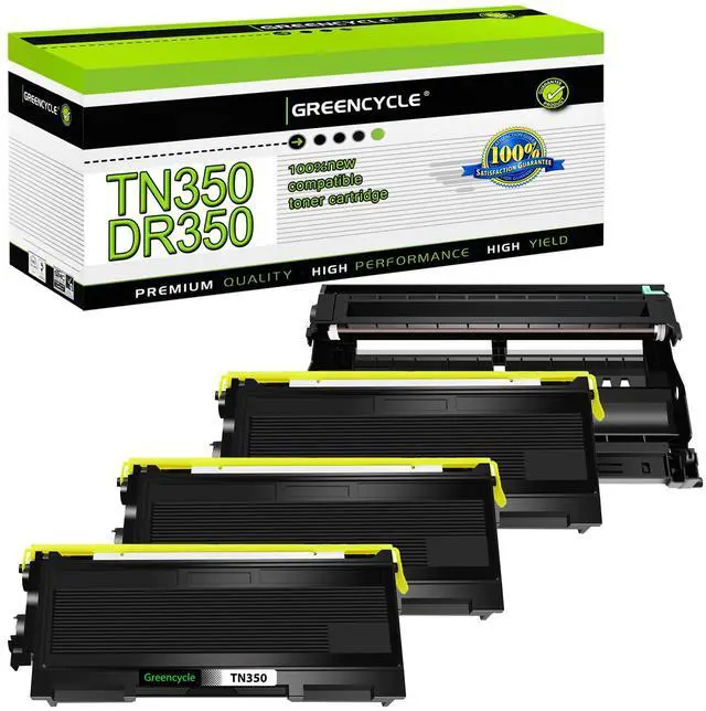 Main image of greencycle TN350 TN-350 Toner Cartridge & DR350 DR-350 Drum Unit Set Compatible with Brother MFC-7820n MFC-7420 MFC-7220 HL-2030 HL-2040 DCP-7020 Intellifax 2820 Printer (3 Toner, 1 Drum)