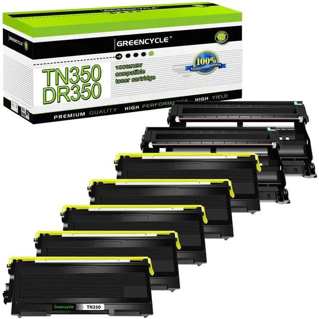 Main image of greencycle TN350 TN-350 Toner Cartridge & DR350 DR-350 Drum Unit Set Compatible with Brother MFC-7820n MFC-7420 MFC-7220 HL-2030 HL-2040 DCP-7020 Intellifax 2820 Printer (5 Toner, 2 Drum)