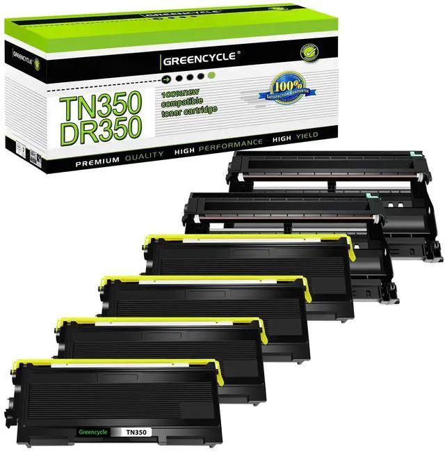 Main image of greencycle TN350 TN-350 Toner Cartridge & DR350 DR-350 Drum Unit Set Compatible with Brother MFC-7820n MFC-7420 MFC-7220 HL-2030 HL-2040 DCP-7020 Intellifax 2820 Printer (4 Toner, 2 Drum)
