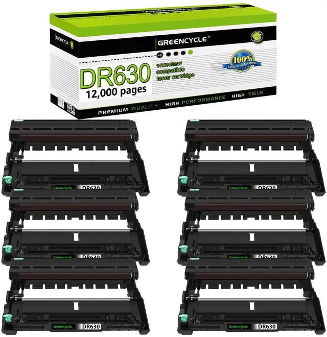 Main image of greencycle Drum Unit Replacement for Brother DR630 DR-630 Work with HL-L2340DW L2360DW L2300D L2380DW L2740DW DCP-L2540DW L2520DW L2320D MFC-L2740DW L2705DW L2700DW (6 Pack, no toner)