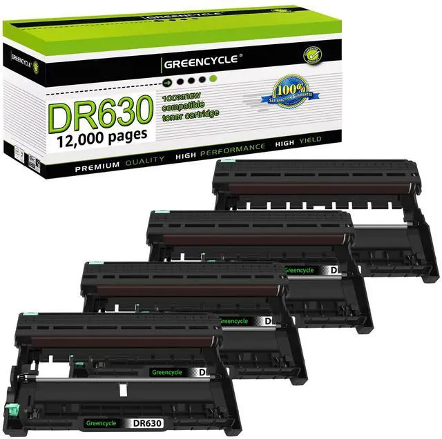 Main image of greencycle Drum Unit Replacement for Brother DR630 DR-630 Work with HL-L2340DW L2360DW L2300D L2380DW L2740DW DCP-L2540DW L2520DW L2320D MFC-L2740DW L2705DW L2700DW (4 Pack, no toner)