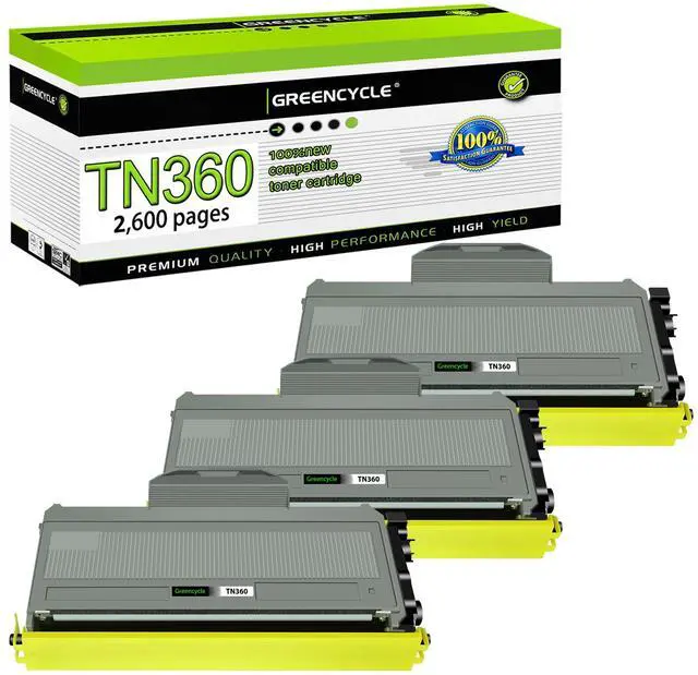 Main image of greencycle High Yield Toner Cartridge Compatible with Brother TN360 TN330 TN-360 TN-330 Work with HL-2140 HL-2170W MFC-7840W MFC-7340 MFC-7440N DCP-7030 DCP-7040 Printer (Black 3 Pack)