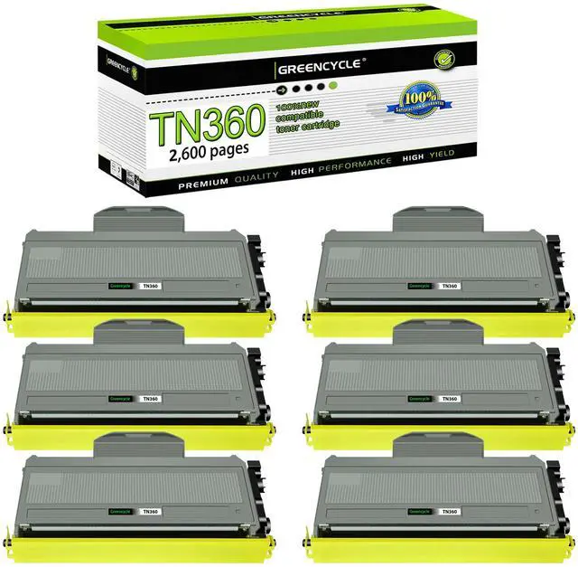 Main image of greencycle High Yield Toner Cartridge Compatible with Brother TN360 TN330 TN-360 TN-330 Work with HL-2140 HL-2170W MFC-7840W MFC-7340 MFC-7440N DCP-7030 DCP-7040 Printer (Black 6 Pack)