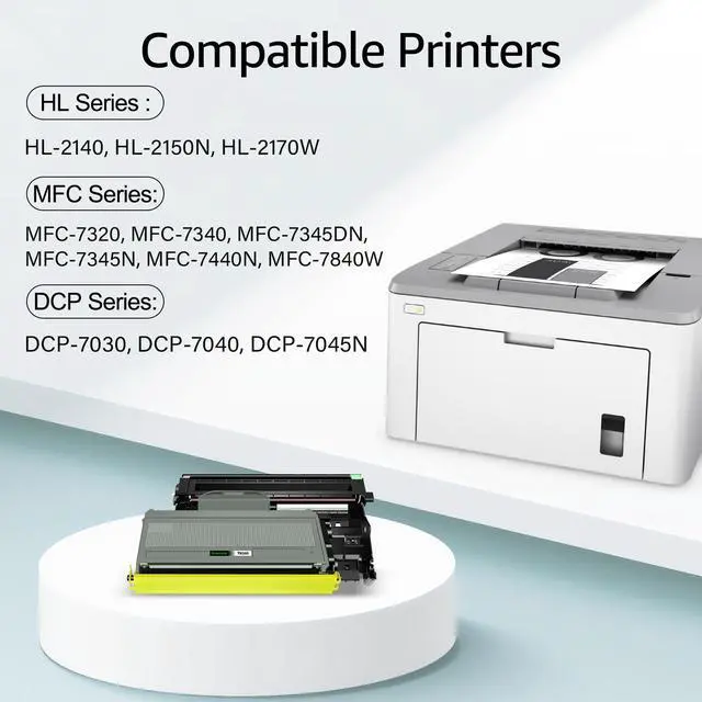 Alt view image 2 of 7 - greencycle Compatible Toner Cartridge and Drum Unit Replacement for TN360 TN330 DR360 DR-360 High Yield Compatible with Brother HL-2170w HL-2140 MFC-7340 MFC-7340 DCP-7040 Printer(5 Toner,2 Drum)