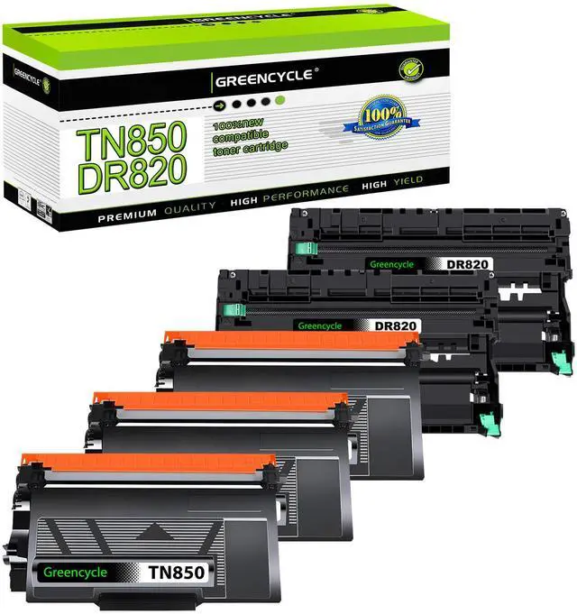 Main image of greencycle TN850 Toner Cartridge & DR820 Drum Unit Set Compatible with Brother DCP-L5500DN L5600DN L5650DN HL-L6200DW L6200DWT L5200DWT L5200DW L5100DN L5000D MFC-L5850DW L5900DW( 3 Toner, 2 Drum )