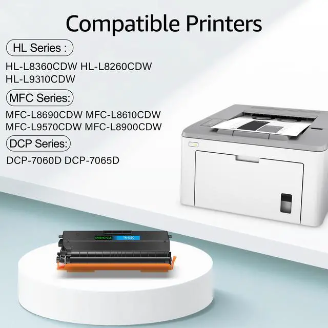 Alt view image 2 of 7 - greencycle Cyan Compatible Toner Cartridge Replacement for Brother TN436 TN-436 TN436C TN433 TN431 Work with HL-L8360CDW HL-L8360CDWT MFC-L8900CDW HL-L8260CDW MFC-L8610CDW Printer (3 Pack)