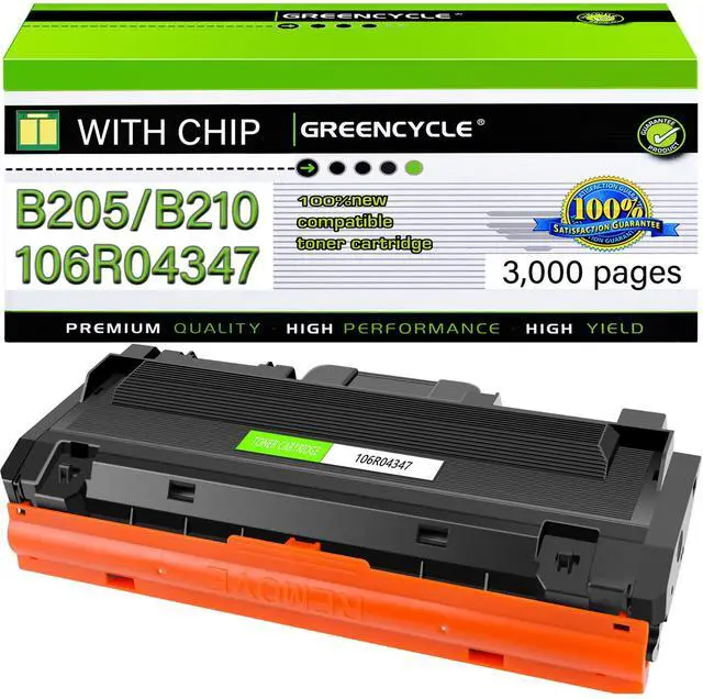 Main image of GREENCYCLE Compatible Xerox B205 B210 B215 Toner Cartridge Replacement for Xerox 106R04347 106R04346 Work with B205NI B205MFP B210DNI B215DNI B215MFP Series Printers (Black, 1 Pack)