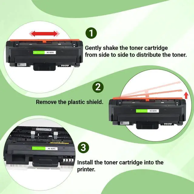 Alt view image 5 of 7 - GREENCYCLE Compatible Xerox B205 B210 B215 Toner Cartridge Replacement for Xerox 106R04347 106R04346 Work with B205NI B205MFP B210DNI B215DNI B215MFP Series Printers (Black, 3 Pack)