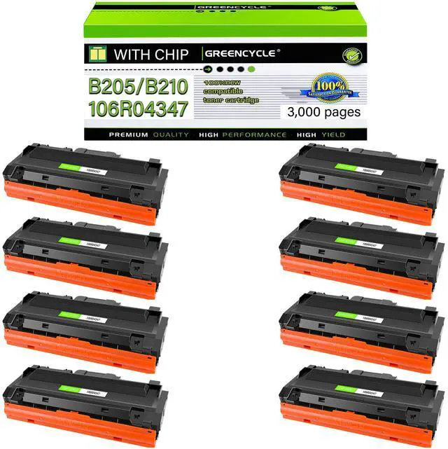 Main image of GREENCYCLE Compatible Xerox B205 B210 B215 Toner Cartridge Replacement for Xerox 106R04347 106R04346 Work with B205NI B205MFP B210DNI B215DNI B215MFP Series Printers (Black, 8 Pack)