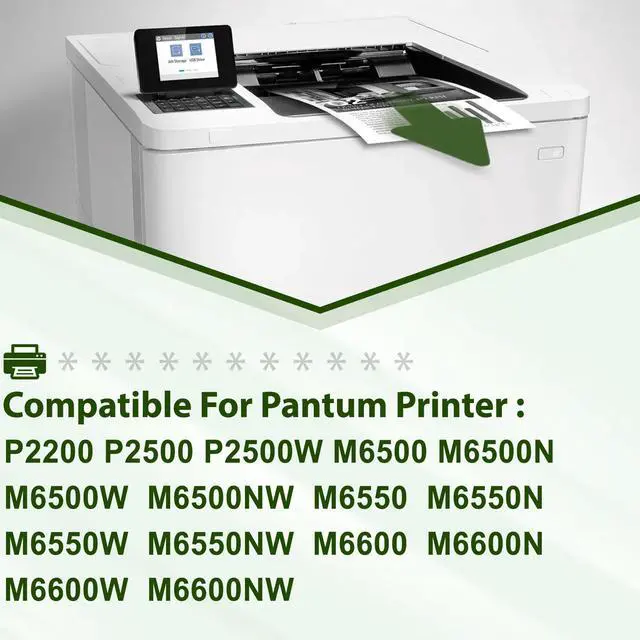 Alt view image 2 of 7 - greencycle PB-211 Replacement Compatible for Pantum PB211 PB-211E PB211EV Black Toner Cartridge use for P2500W P2200 M6500NW M6550NW M6600NW P2502W M6552NW M6602NW Printer Ink Cartridge (4PCS)