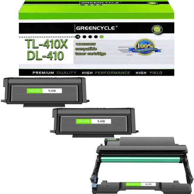 Main image of GREENCYCLE 2-Pack TL-410X Compatible Toner Cartridge & 1-Pack DL-410 Drum Replacement for Pantum TL-410H Toner & DL410 Drum Use for M6702DW M6800FDW M7102DN M7202FDW P3012DW P3302DW(2Toner + 1Drum)