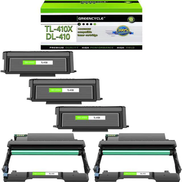 Main image of GREENCYCLE 3-Pack TL-410X Compatible Toner Cartridge & 2-Pack DL-410 Drum Replacement for Pantum TL-410H Toner & DL410 Drum Use for M6702DW M6800FDW M7102DN M7202FDW P3012DW P3302DW(3Toner + 2Drum)