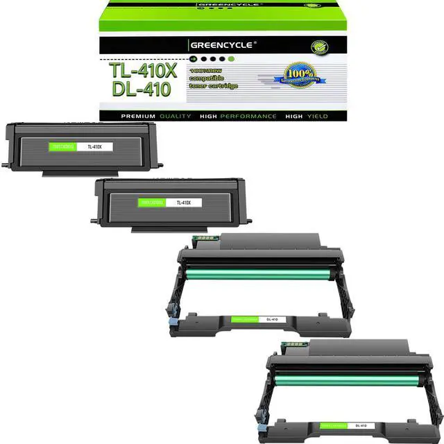Main image of GREENCYCLE 2-Pack TL-410X Compatible Toner Cartridge & 2-Pack DL-410 Drum Replacement for Pantum TL-410H Toner & DL410 Drum Use for M6702DW M6800FDW M7102DN M7202FDW P3012DW P3302DW(2Toner + 2Drum)