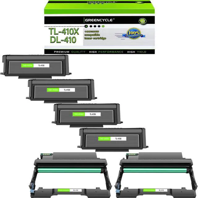 Main image of GREENCYCLE 4-Pack TL-410X Compatible Toner Cartridge & 2-Pack DL-410 Drum Replacement for Pantum TL-410H Toner & DL410 Drum Use for M6702DW M6800FDW M7102DN M7202FDW P3012DW P3302DW(4Toner + 2Drum)
