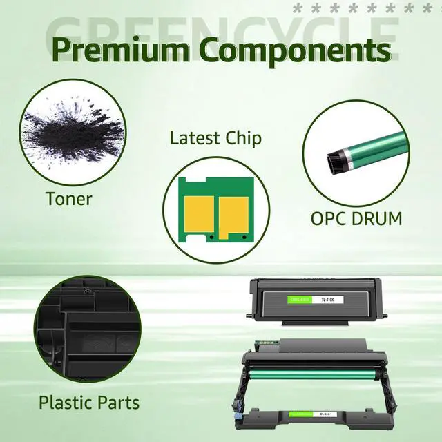 Alt view image 4 of 7 - GREENCYCLE 4-Pack TL-410X Compatible Toner Cartridge & 2-Pack DL-410 Drum Replacement for Pantum TL-410H Toner & DL410 Drum Use for M6702DW M6800FDW M7102DN M7202FDW P3012DW P3302DW(4Toner + 2Drum)