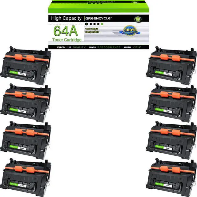 Main image of greencycle CC364A Toner Cartridge Replacement Compatible for HP 64A Black Toner Cartridge Laserjet P4014 P4014dn P4014n P4015 P4015dn P4015n P4015tn P4015x P4515 P4515n P4515tn (8PCS)