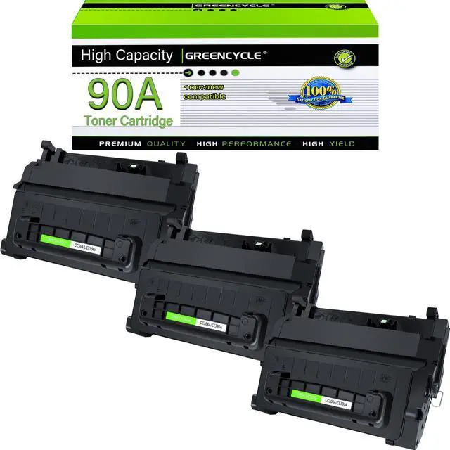 Main image of GREENCYCLE CE390A 90A Toner Cartridge Replacement Compatible for HP Laserjet M4555f M4555fskm M4555h Laserjet Enterprise M603dn M603n M603xh M602n M602x Series Printers (Black, 3 Pack)