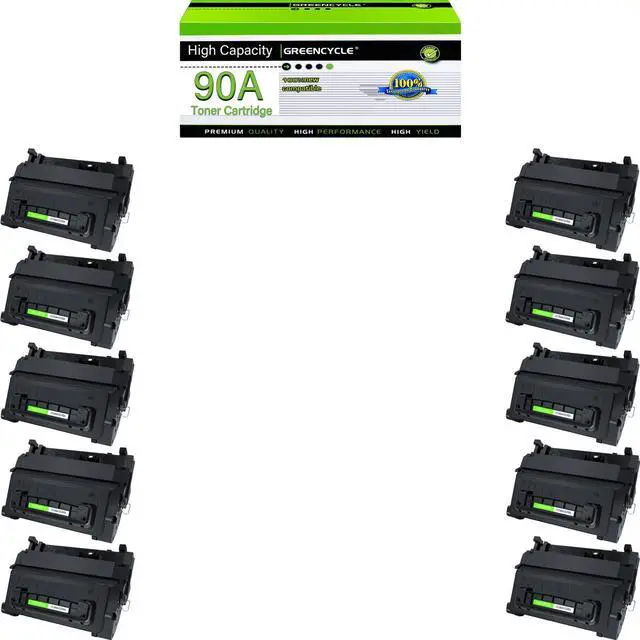 Main image of GREENCYCLE CE390A 90A Toner Cartridge Replacement Compatible for HP Laserjet M4555f M4555fskm M4555h Laserjet Enterprise M603dn M603n M603xh M602n M602x Series Printers (Black, 10 Pack)