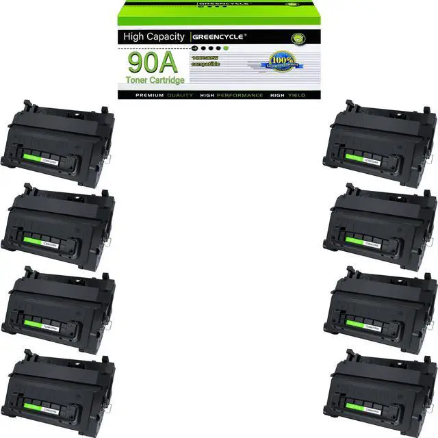 Main image of GREENCYCLE CE390A 90A Toner Cartridge Replacement Compatible for HP Laserjet M4555f M4555fskm M4555h Laserjet Enterprise M603dn M603n M603xh M602n M602x Series Printers (Black, 8 Pack)