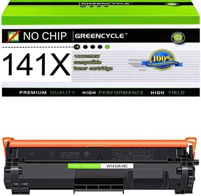Main image of greencycle 141X No Chip Compatible for HP 141X Black Toner Cartridge W1410X Work with Laser Jet M110w MFP M140w MFP M139w(1PCS,No Chip requires manual installation of an OEM chip)