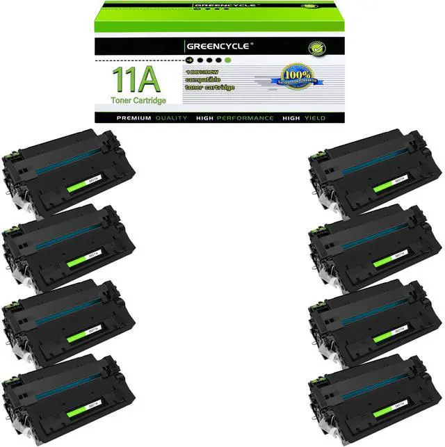 Main image of GREENCYCLE High-yield Compatible Toner Cartridge Replacement for HP 11A Q6511A work with Laser Jet 2400 2410 2410n 2420 2420d 2420n 2420dn 2420dtn 2430 2430n 2430tn 2430dtn Printer (Black,8-Pack)
