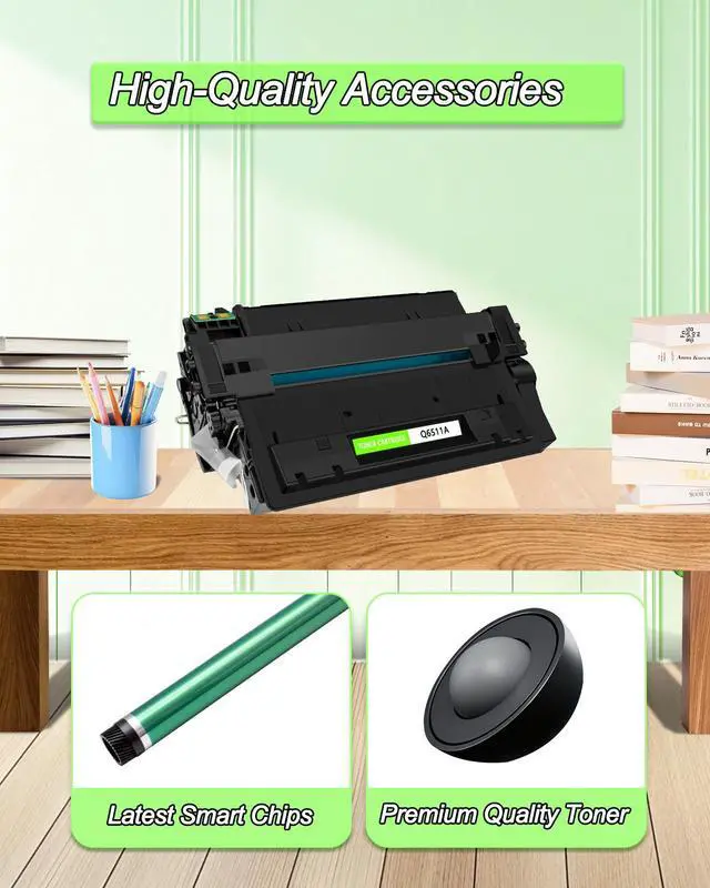 Alt view image 4 of 6 - GREENCYCLE High-yield Compatible Toner Cartridge Replacement for HP 11A Q6511A work with Laser Jet 2400 2410 2410n 2420 2420d 2420n 2420dn 2420dtn 2430 2430n 2430tn 2430dtn Printer (Black,6-Pack)