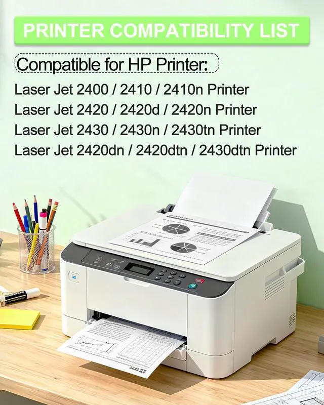 Alt view image 2 of 6 - GREENCYCLE High-yield Compatible Toner Cartridge Replacement for HP 11A Q6511A work with Laser Jet 2400 2410 2410n 2420 2420d 2420n 2420dn 2420dtn 2430 2430n 2430tn 2430dtn Printer (Black,6-Pack)