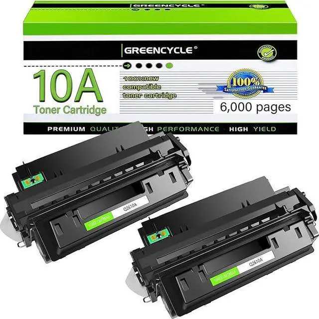 Main image of GREENCYCLE High-yield Compatible Toner Cartridge Replacement for HP 10A Q2610A work with Laser Jet 2300 2300L 2300n 2300d 2300dn 2300dtn Printer (Black,2-Pack)