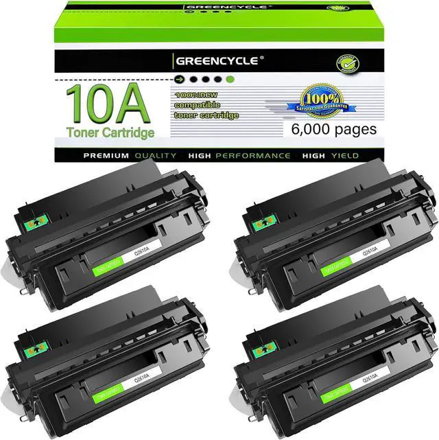 Main image of GREENCYCLE High-yield Compatible Toner Cartridge Replacement for HP 10A Q2610A work with Laser Jet 2300 2300L 2300n 2300d 2300dn 2300dtn Printer (Black,4-Pack)