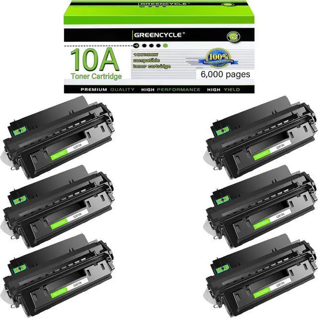 Main image of GREENCYCLE High-yield Compatible Toner Cartridge Replacement for HP 10A Q2610A work with Laser Jet 2300 2300L 2300n 2300d 2300dn 2300dtn Printer (Black,6-Pack)