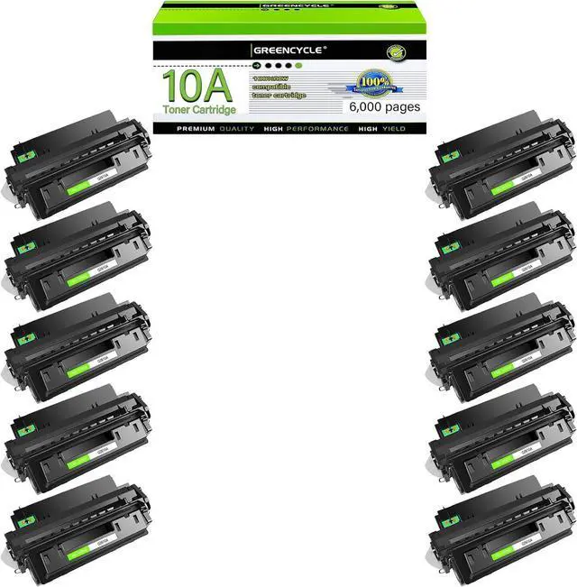 Main image of GREENCYCLE High-yield Compatible Toner Cartridge Replacement for HP 10A Q2610A work with Laser Jet 2300 2300L 2300n 2300d 2300dn 2300dtn Printer (Black,10-Pack)