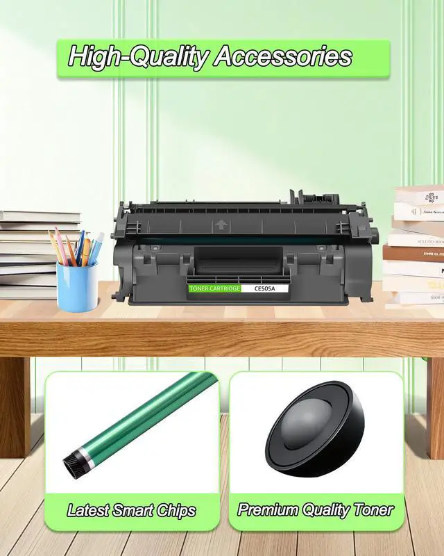 Alt view image 4 of 6 - GREENCYCLE High-yield Compatible Toner Cartridge Replacement for HP 05A CE505A work with Laser Jet P2030 P2035 P2035N P2050 P2055 P2055d P2055dn P2055x Printer (Black, 2-Pack)