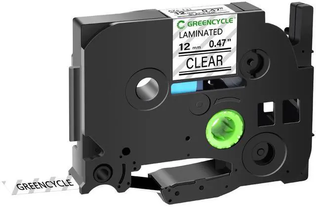 Main image of GREENCYCLE TZe-131 12mm 0.47 Laminated Clear Tape Compatible for Brother P-Touch Black on Clear TZ-131 TZe131 1/2 inch TZe TZ Tape for Ptouch PT-D210 D220 H110 H100