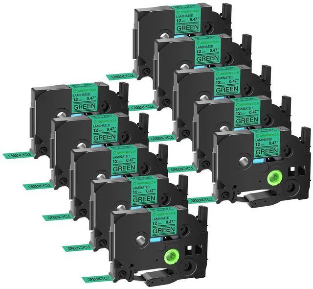 Main image of GREENCYCLE TZe-731 12mm 0.47 Laminated Green Tape Compatible for Brother P-Touch Black on Green TZ-731 TZe731 1/2 inch TZe TZ Tape for Ptouch PT-D210 D220 H110 H100, 20 Pack