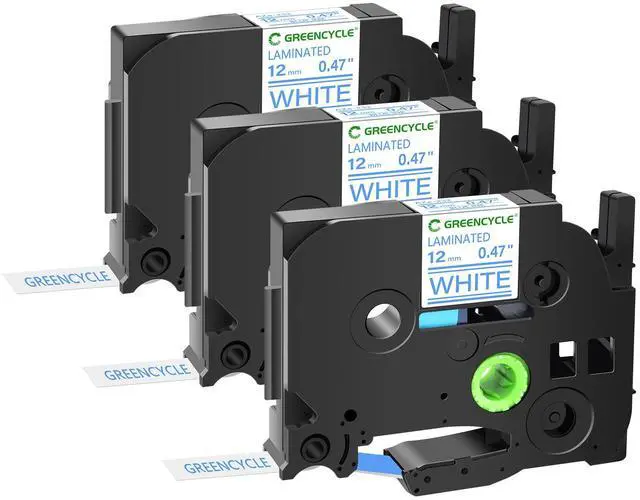 Main image of GREENCYCLE TZe-233 12mm 0.47 Laminated White Tape Compatible for Brother P-Touch Blue on White TZ-233 TZe233 1/2 inch TZe TZ Tape for Ptouch PT-D210 D220 H110 H100, 3 Pack
