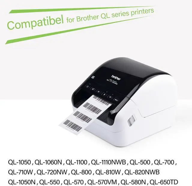 Alt view image 2 of 6 - GREENCYCLE 1 Roll Large Address Label Compatible for Brother DK-1209 2.4 in x 1.1 in Use with Brother QL Label Printers (800 Labels/Roll)