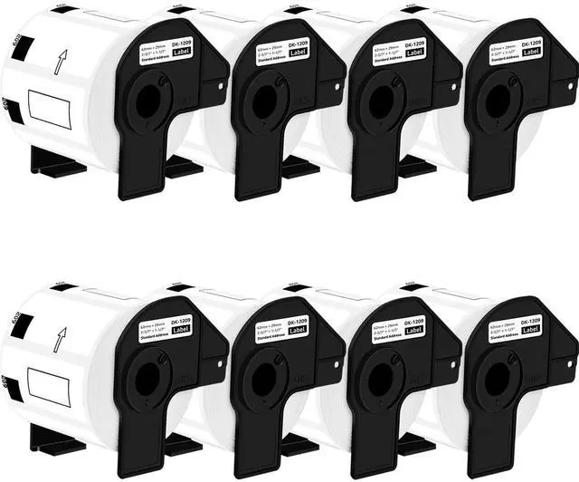 Main image of GREENCYCLE 8 Roll Large Address Label Compatible for Brother DK-1209 2.4 in x 1.1 in Use with Brother QL Label Printers (800 Labels/Roll)