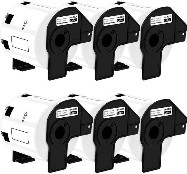 Main image of GREENCYCLE 6 Roll Large Address Label Compatible for Brother DK-1209 2.4 in x 1.1 in Use with Brother QL Label Printers (800 Labels/Roll)