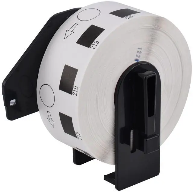 Main image of GREENCYCLE 1 Roll DK-1219 DK1219 Die-Cut Round Paper Labels Diameter 1/2" (0.47" Dia) Compatible for Brother QL Label Printers, 1200 Labels/Roll,with Cartridge Frames
