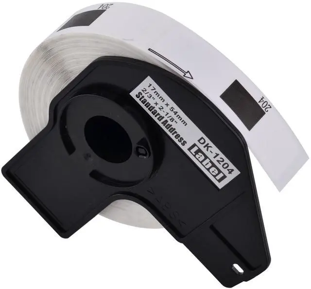 Main image of GREENCYCLE 1 Roll DK-1204 DK1204 Die-Cut Multipurpose Paper Labels 2/3" x 2-1/8" (0.66 in X 2.1 in) Compatible for Brother QL-1050 QL-1060N QL-1100 QL-1110NWB, 400 Labels/Roll,with Cartridge Frame