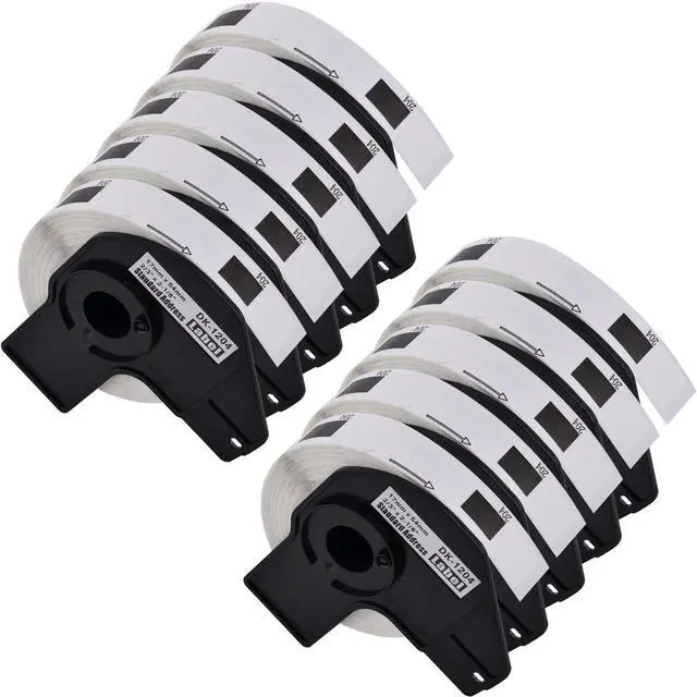 Main image of GREENCYCLE 10 Roll DK-1204 DK1204 Die-Cut Multipurpose Paper Labels 2/3" x 2-1/8" (0.66 in X 2.1 in) Compatible for Brother QL-1050 QL-1060N QL-1100 QL-1110NWB, 400 Labels/Roll,with Cartridge Frame