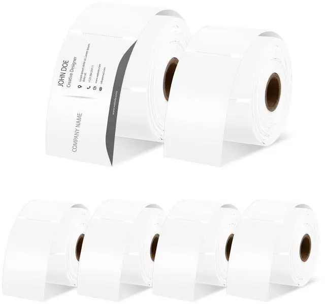 Main image of GREENCYCLE 6 Roll Compatible for Dymo LabelWriter 30374 Business and Appointment Cards Non Adhesive, 2" x 3.5" White, NOT FIT 550 & 5XL, 300 Labels Per Roll