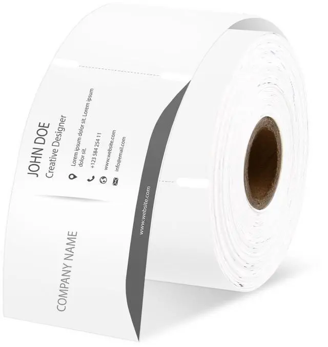 Main image of GREENCYCLE 1 Roll Compatible for Dymo LabelWriter 30374 Business and Appointment Cards Non Adhesive, 2" x 3.5" White, NOT FIT 550 & 5XL, 300 Labels Per Roll