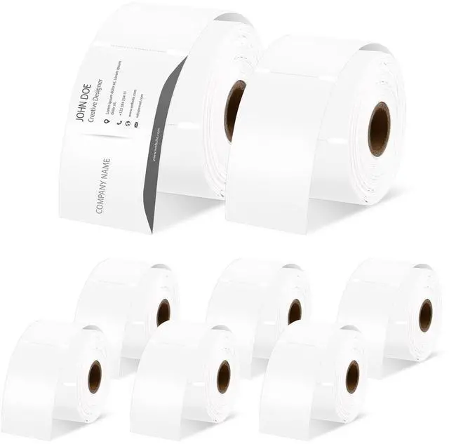 Main image of GREENCYCLE 8 Roll Compatible for Dymo LabelWriter 30374 Business and Appointment Cards Non Adhesive, 2" x 3.5" White, NOT FIT 550 & 5XL, 300 Labels Per Roll