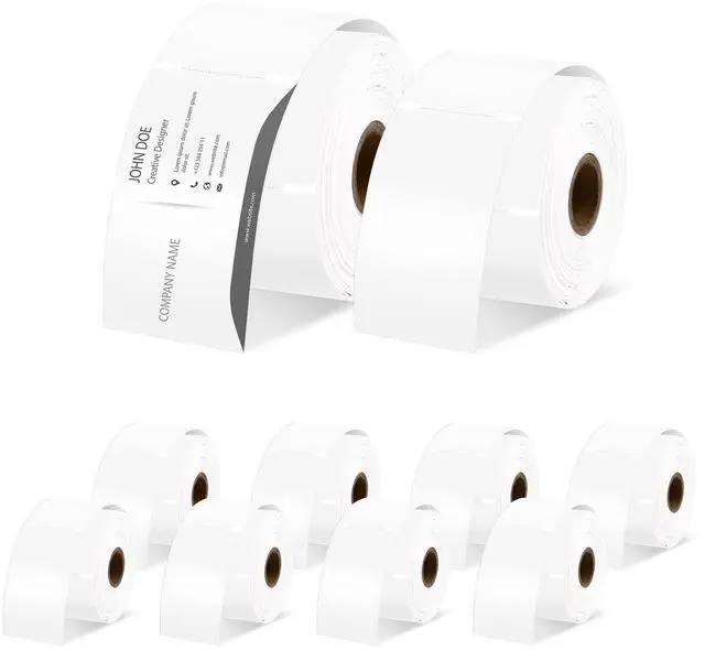 Main image of GREENCYCLE 10 Roll Compatible for Dymo LabelWriter 30374 Business and Appointment Cards Non Adhesive, 2" x 3.5" White, NOT FIT 550 & 5XL, 300 Labels Per Roll