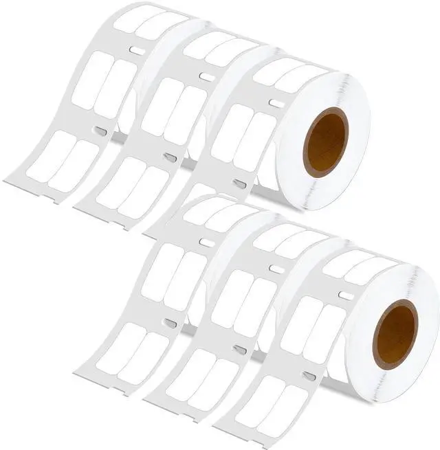 Main image of GREENCYCLE 6 Rolls Compatible for Dymo 30333 White LW Extra-Small 2-Up Direct Thermal Multi-Purpose Labels 1/2" x 1" for Labelwriter 450, 4XL & Zebra Printers, 1000 Labels/Roll, NOT FIT 550 & 5XL
