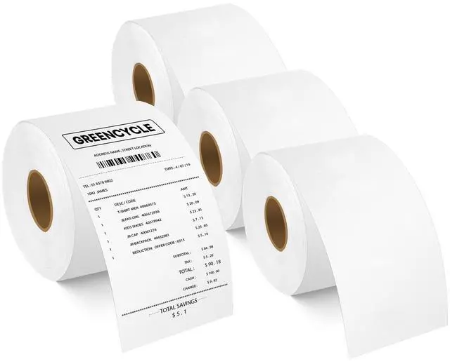 Main image of GREENCYCLE 4 Roll Replacement 30270 2-1/4'' 57mm x 249' 76m White Continuous Receipt Labels ROS Paper Direct Thermal Tape Compatible for Dymo 450 Twin Turbo CoStar Zebra GX430T, NOT FIT 550 & 5XL